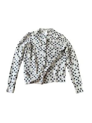 Cárdigan Suéter Crewcuts Jcrew Niños Lunares Lana Merino Gris Niñas 14 Foto 1 de 4