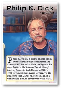 Philip K. Dick - Sci-Fi Author - Biography Poster 18 x 12 inch - Imagen 1 de 1