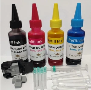 HP Kit di ricarica nero e colore DeskJet 2723e 2724 2810e 2820e 305 305XL inchiostri - Foto 1 di 1
