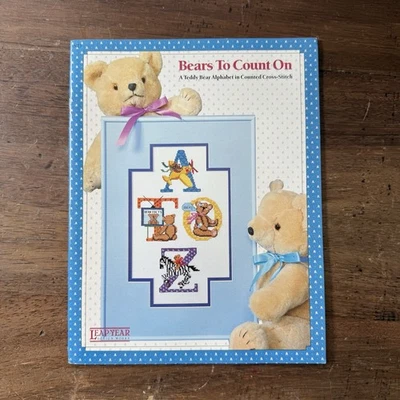 Bears to Count On Cross Stitch Pattern Booklet 1983 Leap Year Design Works T68 - Image 1 of 4