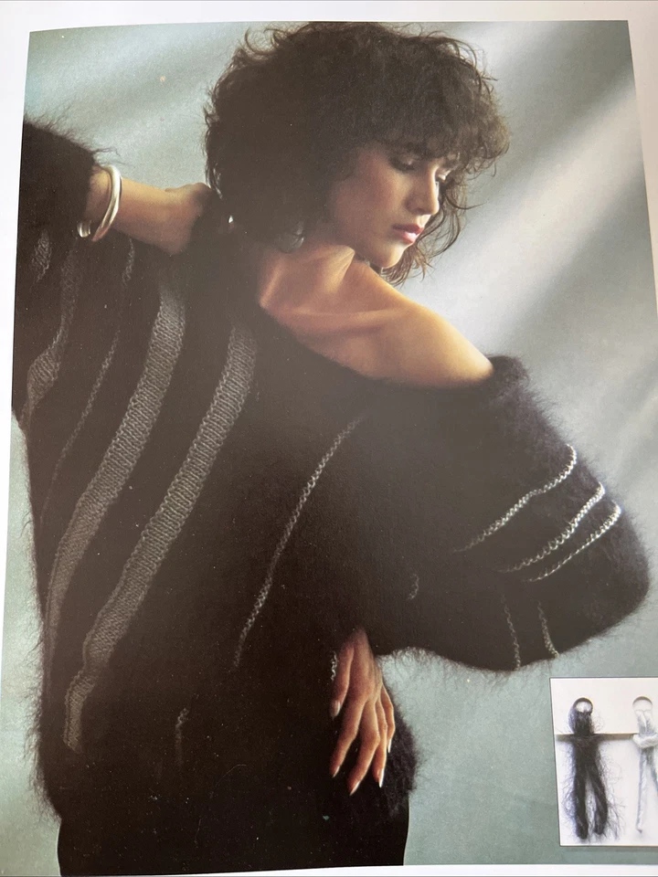 Original Knitting Pattern - Ladies Mohair Jumper Sweater Top - Image 1 of 1
