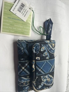 Cartera Vera Bradley Acolchada Triple Plegable Azul Cremallera Bolsillo Windsor Azul Marino - Imagen 1 de 3