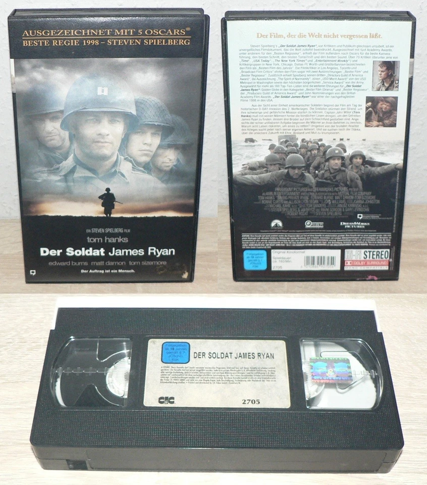Der Soldat James Ryan  VHS  Steven Spielberg  CIC XL Hardbox *Sehr RAR* :-) - Bild 1 von 1