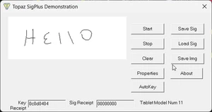 Topaz SignatureGem T-LBK462-HSB-R 1X5 Backlit LCD Signature Capture Pad USB - Picture 1 of 4