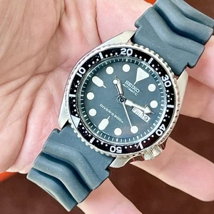 Reloj de buceo automático para hombre SEIKO 7S26-0020 SKX007 día fecha acero inoxidable FUNCIONA - Imagen 1 de 10