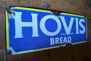 HOVIS BREAD METAL ENAMEL SIGN - Advertising Shop Display Kitchen Cool Bakery - Picture 1 of 19