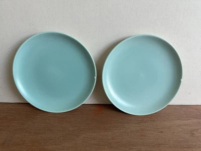 2 Vintage Poole Pottery Twintone Seagull And Ice Green 7” Side Plates - Image 1 of 4