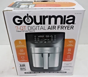 Freidora de aire digital Gourmia 7 QT con 10 cocinas con un solo toque, negra, GAF798 - Imagen 1 de 8