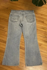 Vintage 70s 36x30 Levi's 646 Orange Tab Bell Bottom Flare Jeans Talon 42 USA - Picture 1 of 12