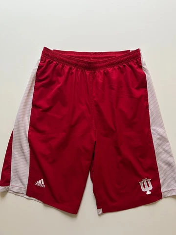 Adidas Indiana Hoosiers Shorts Mens Large Tall Red White Basketball NCAA Logo Cover