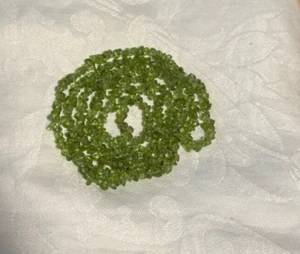 Peridot Chip necklace genuine gemstone 34" long - Picture 1 of 2
