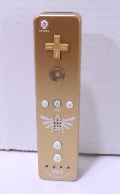 Nintendo Wii Legend Of Zelda Skyward Sword Remote Gold  Missing OME Back Tested - Image 1 of 4