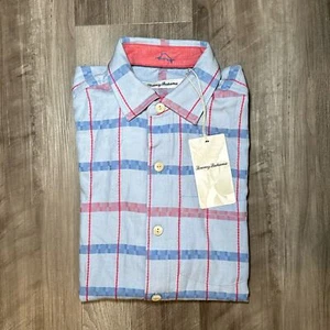 Tommy Bahama Silk Newcastle Plaid Short Sleeve Button Down - XS - Picture 1 of 7
