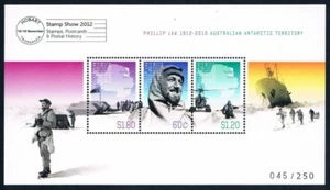 AAT • 2012 "Phillip Law" minisheet with Hobart Stamp Show overprint 45/250 - Bild 1 von 1