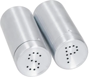 Salt Seasoning Bottle 2 Pcs Condiment Pots, Stainless Steel Spice Jar Pepper Spi - Picture 1 of 12