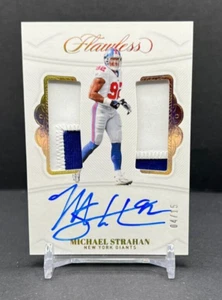 2020 Flawless Football Michael Strahan Dual Patch Autograph 04/15 #DPA-MS π₯ - Picture 1 of 2