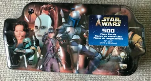 STAR WARS JIGSAW PUZZLE BOUNTY HUNTERS 500 PIECE SEALED IN COLLECTIBLE TIN NEW - Picture 1 of 1