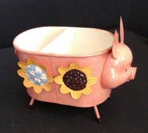 Ranger Regalo Cerdo Rosa Metal Flores Lápiz Pluma Papelería Sin usar en Caja Retirado De Nuevo de Nuevo - Imagen 1 de 4