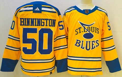 Men's St. Louis Blues Jordan Binnington #50 Stitched Jersey S-3XL Cover