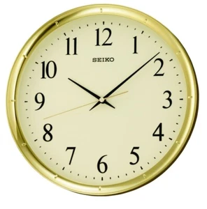 Seiko Gold Wall Clock - Sweeping Seconds Hand Quartz Movement | QXA417G - Picture 1 of 1