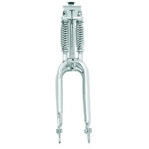 Tracer Dual Springer Bike Fork 1" Threadless with Disc Brake for 2.125" Tire - Picture 1 of 20