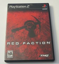 Sony Playstation 2 RED FACTION Video Game manual complete cib ps2 shooting
