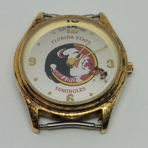 Vintage Sun Times Florida State Seminoles Quartz Wrist Watch Cover