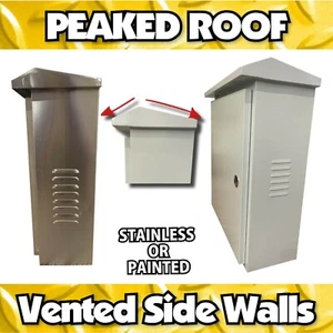 Large 540W x 600H x 225D Stainless or Steel Electrical NEW solar gate box Metal - Picture 1 of 13