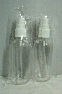(2) 2 Unzen klare PET-Flasche mit weißem feinem Nebelsprüher - Bild 1 von 2