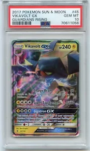 2017 Pokemon S&M Holo Vikavolt GX Guardians Rising #45 PSA 10 Gem Mint (Z8) - Bild 1 von 2
