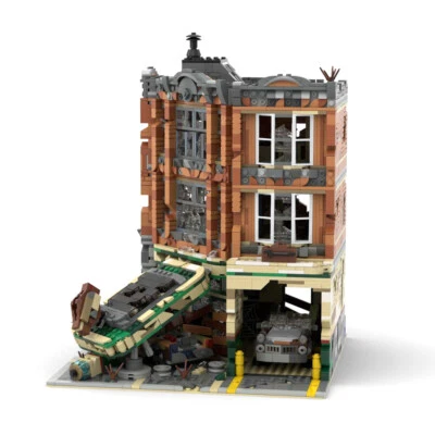 MOC: Modular Apartment with Abandoned Garage and Rusted Cars 3066 Pieces - Image 1 of 2