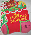 My Little Red Stocking Color & Count Coloring Book By Whitman, Vintage Christmas