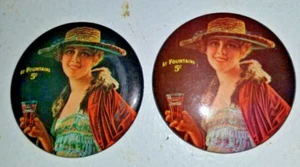 Vintage Lot of 2 Coca-Cola Pocket Mirror - Picture 1 of 2