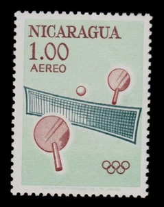 NICARAGUA SCOTT# C533 MNH TABLE TENNIS/1964 OLYMPICS TOKYO - Picture 1 of 1