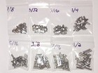 Tonka Semi Tubular Rivets 1/8" diameter 400 Piece Super Assortment. Toy Parts