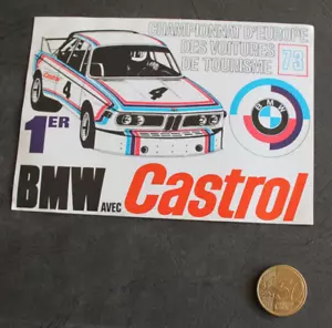 Autocollant/Sticker - BMW Castrol - Championnat Europe Voitures de Tourisme 1973 - Picture 1 of 1