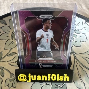 2022 Panini Prizm World Cup Soccer Raheem Sterling Purple /199 England SP - Picture 1 of 2