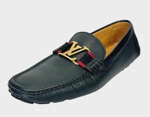 Mocasines mocasines Monte Carlo de piel de becerro 8,5 negros para hombre LOUIS VUITTON - Imagen 1 de 14