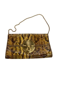 Mimco Patent Snake Skin Clutch Size M - Picture 1 of 3