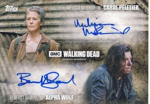 Walking Dead Season 5 Melissa McBride Benedict Samuel Dual Autograph 90/99