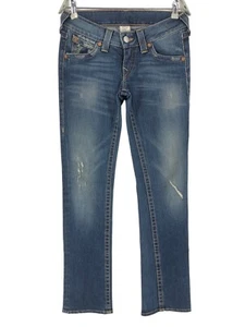 Pantalones de mezclilla rectos regulares True Religion para mujer talla W28 L34 - Imagen 1 de 9