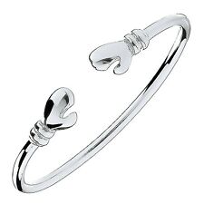 Boxing Glove Baby Bangle Solid Silver Boys Girls Christening Gift British Made