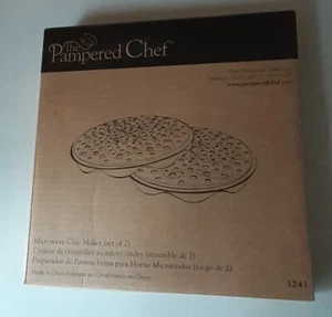Pampered Chef Set of 2 Microwave Chip Makers, Silicone, #1241 New In Box - Picture 1 of 4