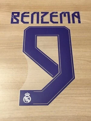 Flocage officiel ENFANT BENZEMA N°9 21-22 HOME DOMICILE REAL MADRID vendeur pro - Photo 1/4