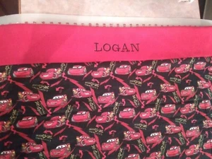 Fleece Cars lightning McQueen Toddler bed crib size or large Blanket FREE NAME - Picture 1 of 3