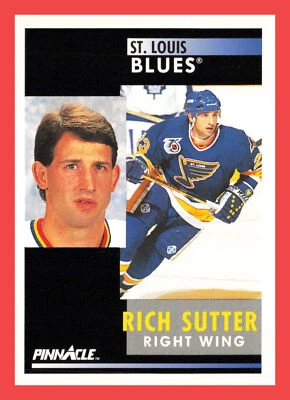 Rich Sutter #268 1991-92 Pinnacle St. Louis Blues - Image 1 of 2