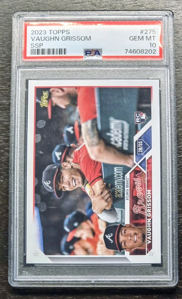 2023 Topps Series 1  Vaughn Grissom # Ssp Image Variation Golden Mirror PSA 10 - Image 1 of 2