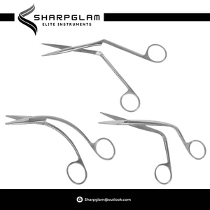 SHARPGLAM ENT Nasal Scissors Curved & Angled Surgical Tools for Ear Nose Throat - Picture 1 of 7