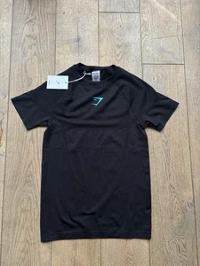 Gymshark Onyx 5.0 Seamless T-Shirt Black Size Medium Brand New Fast Shipping ✅ - Picture 1 of 7
