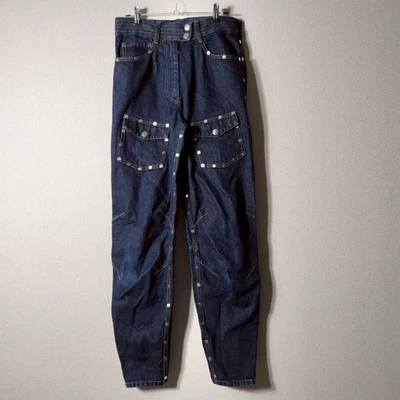 Dries van noten с заклепками мотоциклиста джинсовые брюки стороны молнии - Изображение 1 из 4